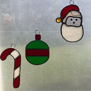 Vintage Stained Glass Christmas Decor